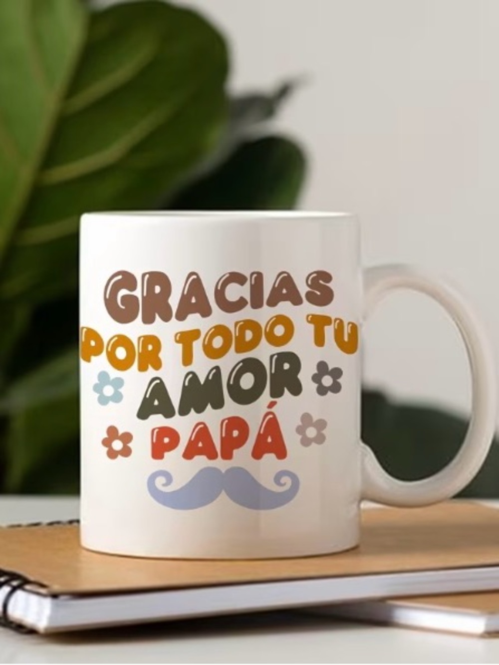 Gracias Por Todo Tu Amor Papá White Ceramic Mug